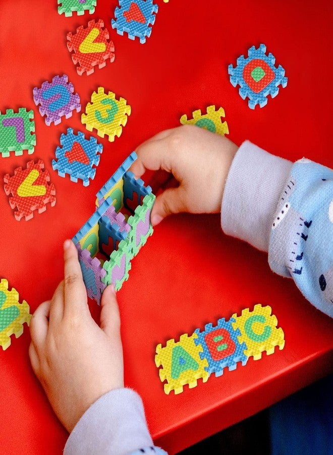 Chalyna 36 Pcs Foam Mat 2 x 2 Inch Interlocking Alphabet and Numbers Mini ABC Play Mats for Floor Colorful Alphabet Foam Letter for Floor, Soft EVA Tiles Reusable Easy to Clean - Image 4